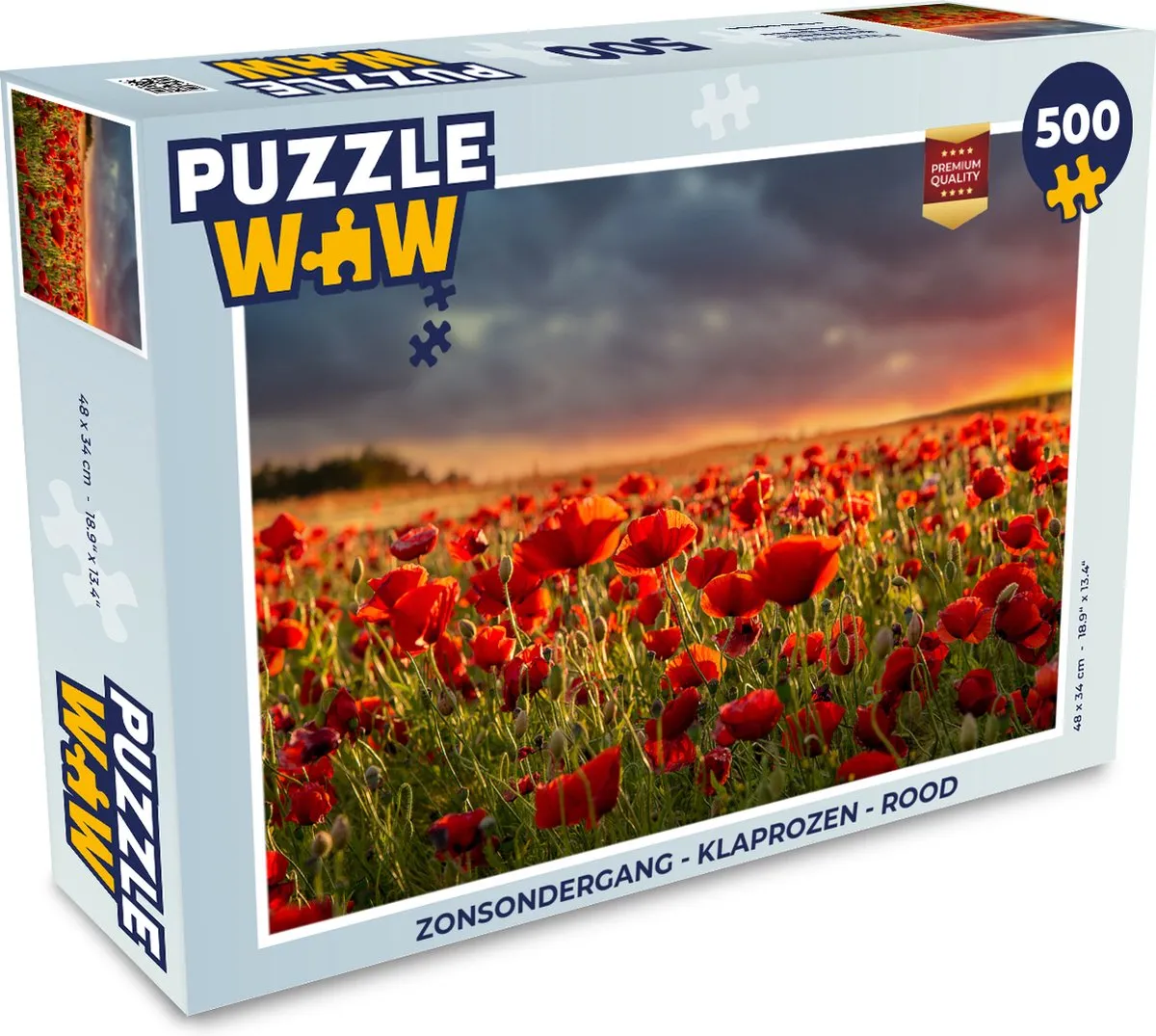 PuzzleWow Zonsondergang Legpuzzel 500 Stuks - Multicolor