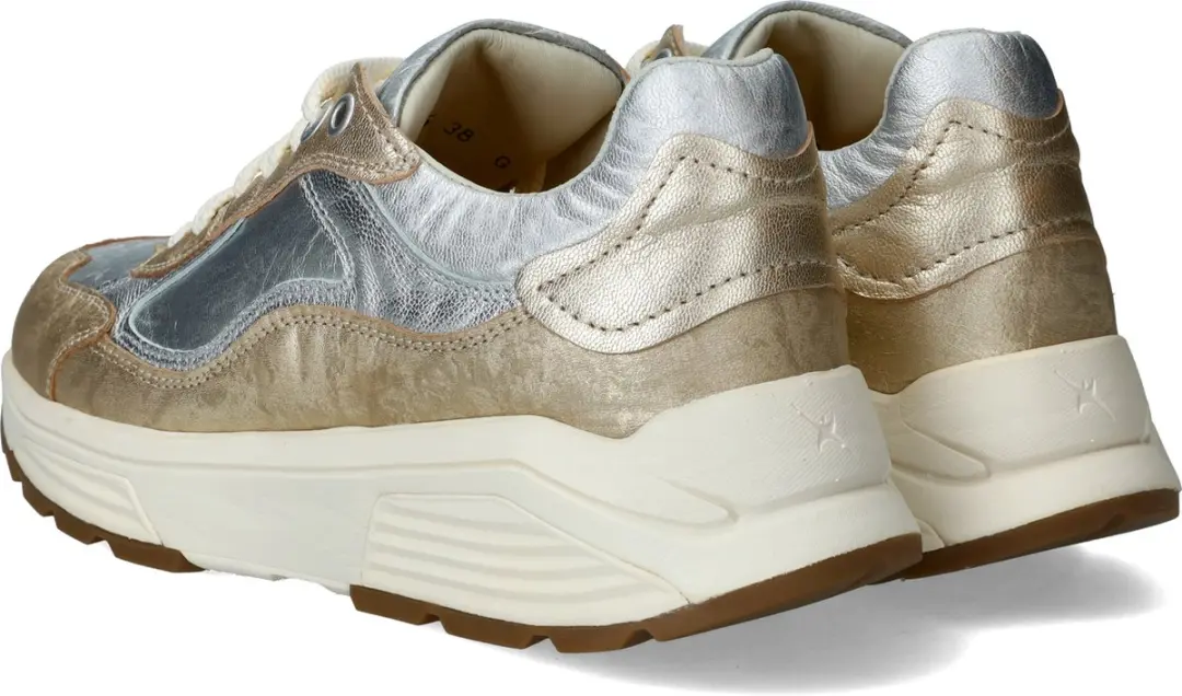 Xsensible Milau Dames Veterschoenen Metallic Goud - Maat 41