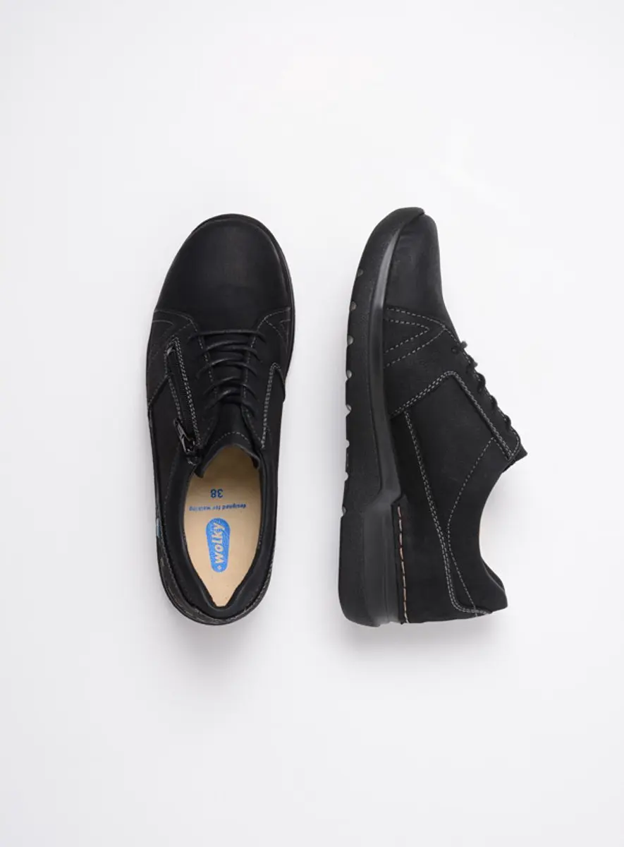 Wolky Dames Veterschoenen 06609 Feltwell - Zwart