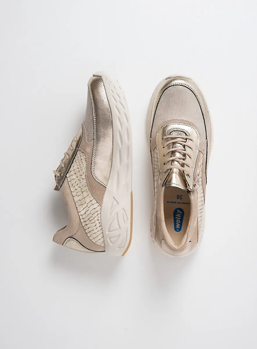 Wolky Dames Sneakers Vitality 05703 - 42 Metallic
