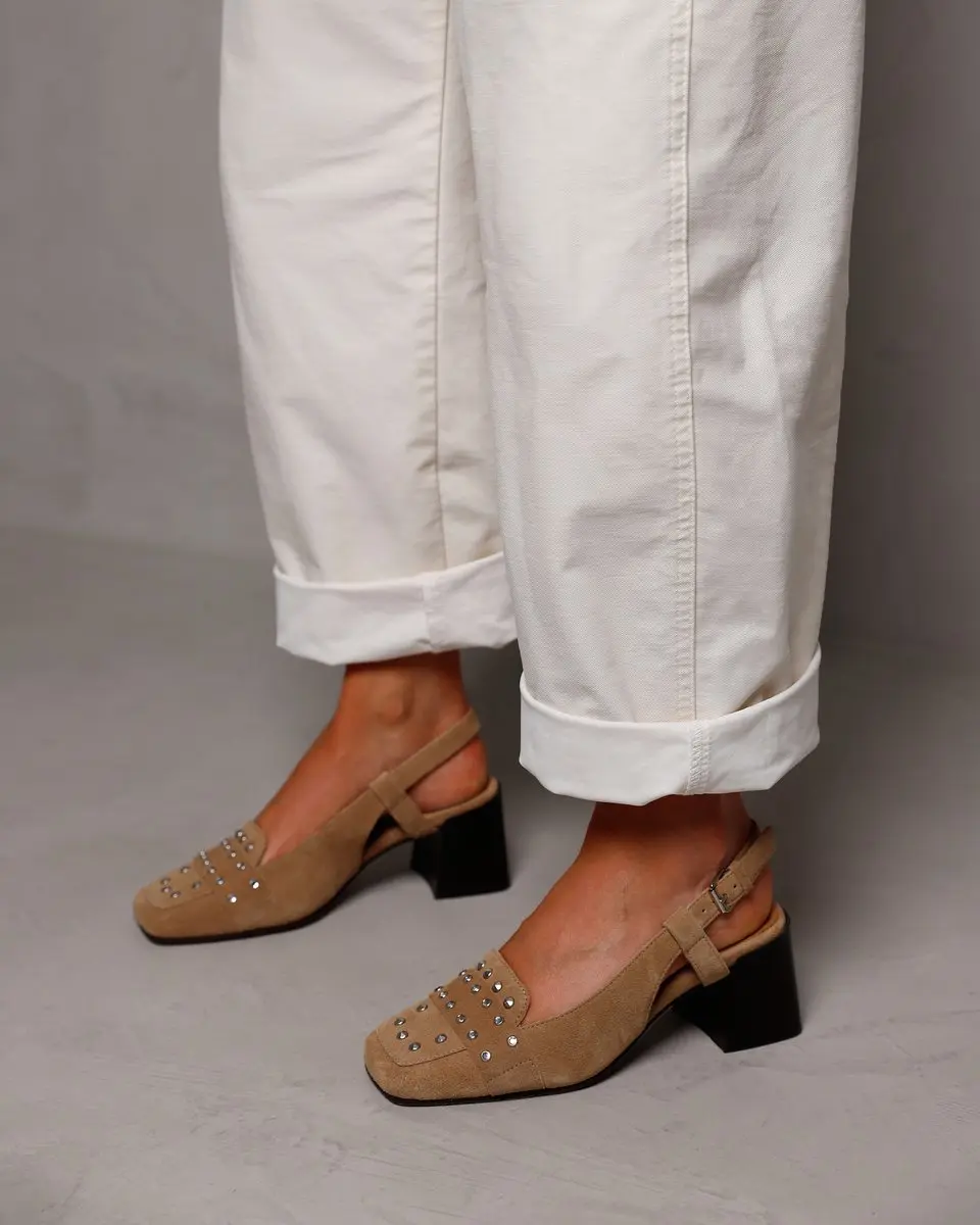 VIA VAI Laine Julia Slingbacks - Beige - Maat 40