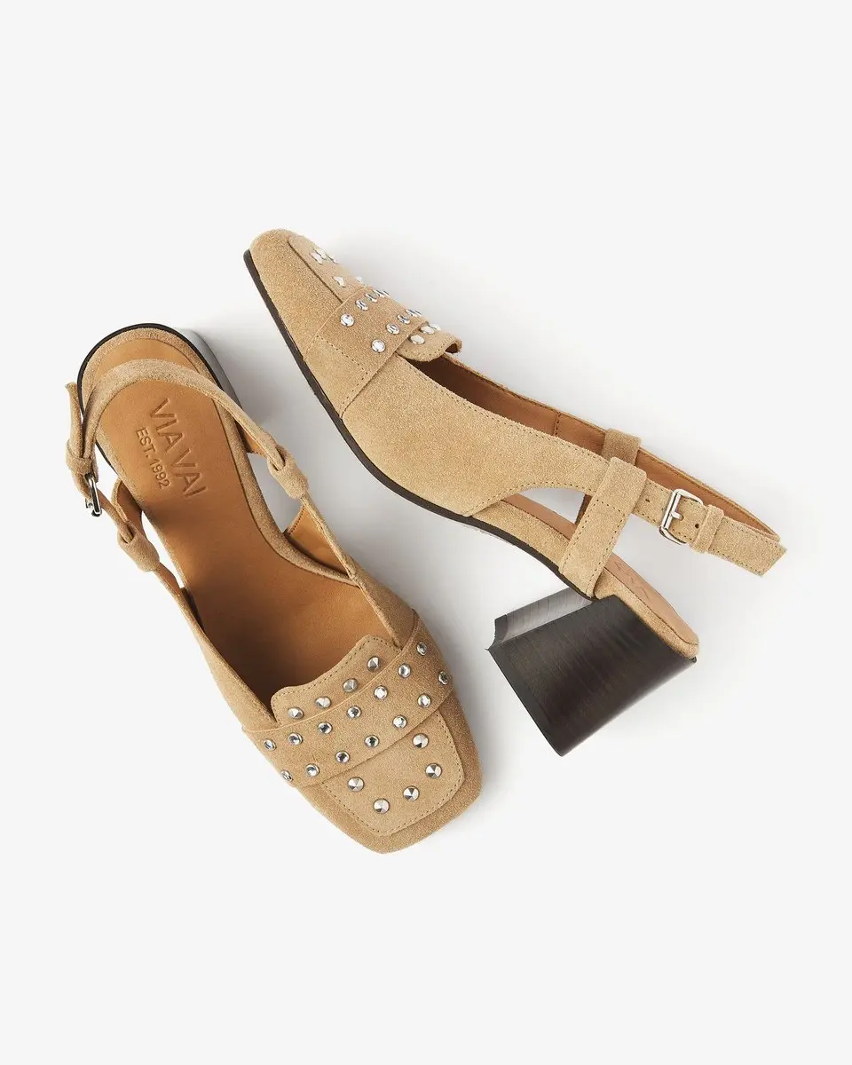 VIA VAI Laine Julia Slingbacks - Beige - Maat 40