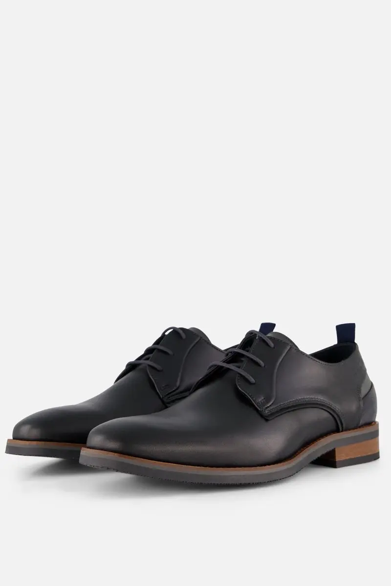 Van Lier Amalfi Veterschoenen zwart Leer