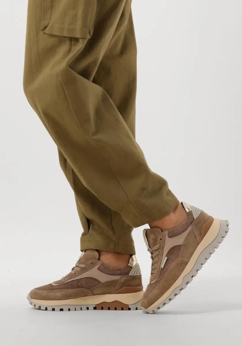 Floris van Bommel Dames Sneakers Grommi 01.00 - Taupe - Maat 37