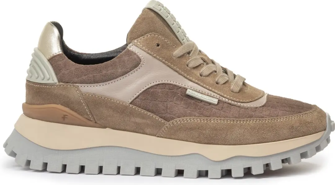 Floris van Bommel Dames Sneakers Grommi 01.00 - Taupe - Maat 37