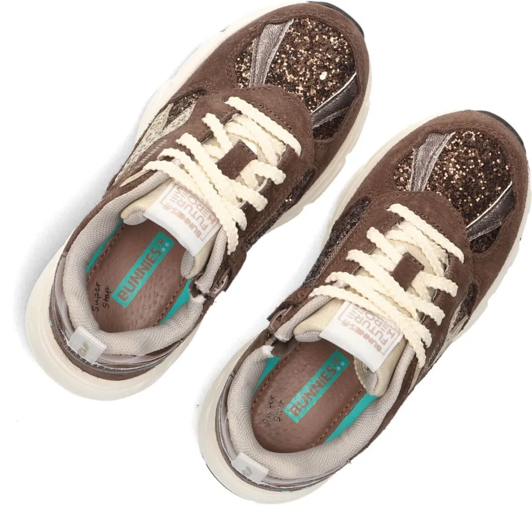 BunniesJR Daan Dash Sneakers - Meisjes 32 - Bruin