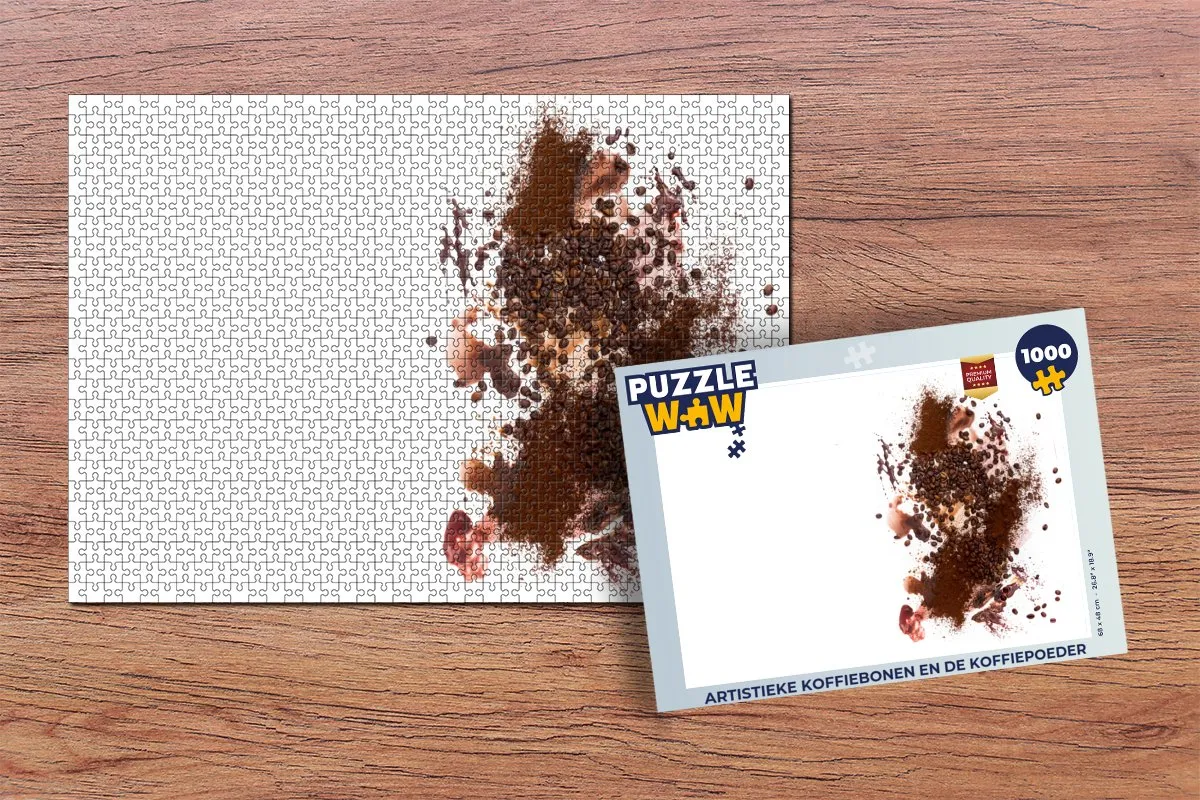 PuzzleWow Legpuzzel Artistieke Koffiebonen 1000 Stuks - Multicolor