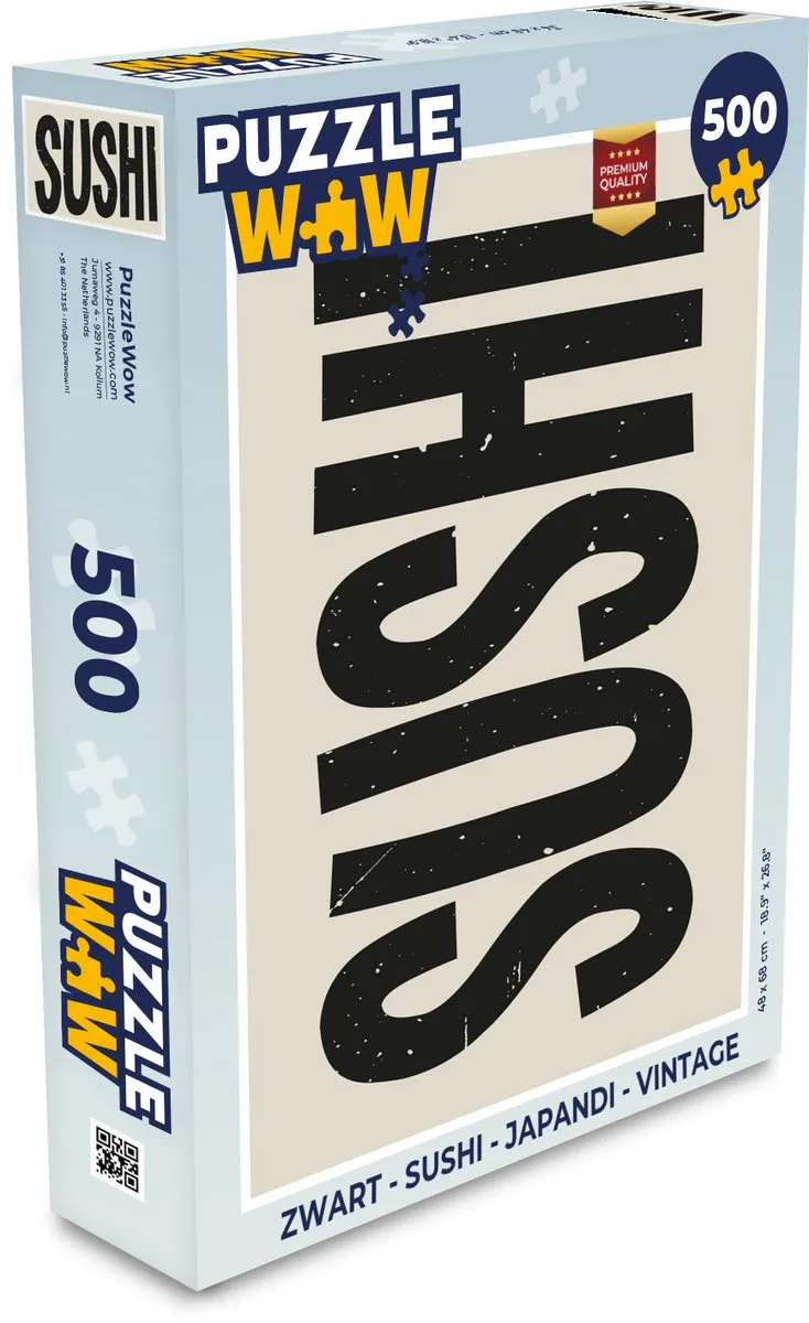 PuzzleWow Sushi Legpuzzel 500 Stuks