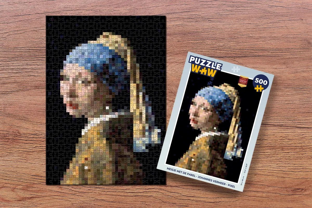 PuzzleWow Meisje Met De Parel Johannes Vermeer Legpuzzel 500 Stuks - Multicolor