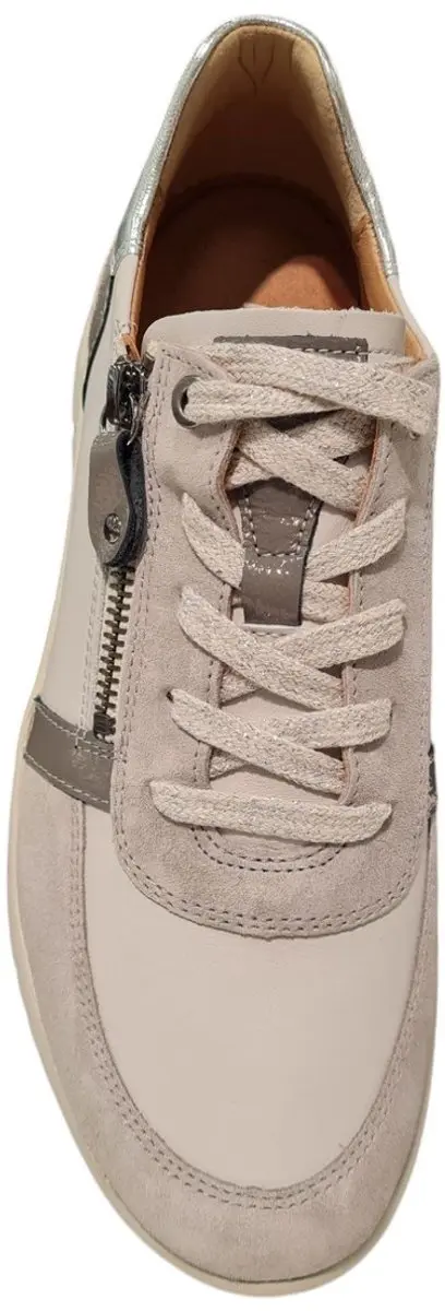Hartjes Wave Sneakers Dames - Leer Grijs 38