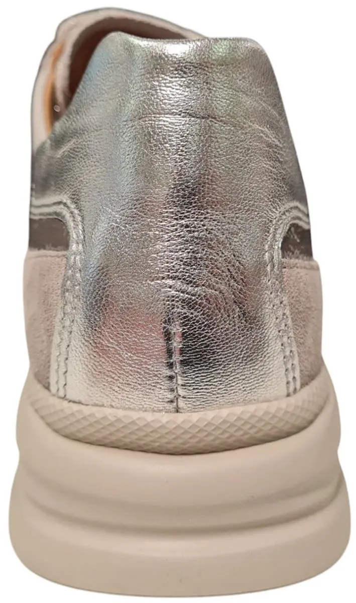 Hartjes Wave Sneakers Dames - Leer Grijs 38