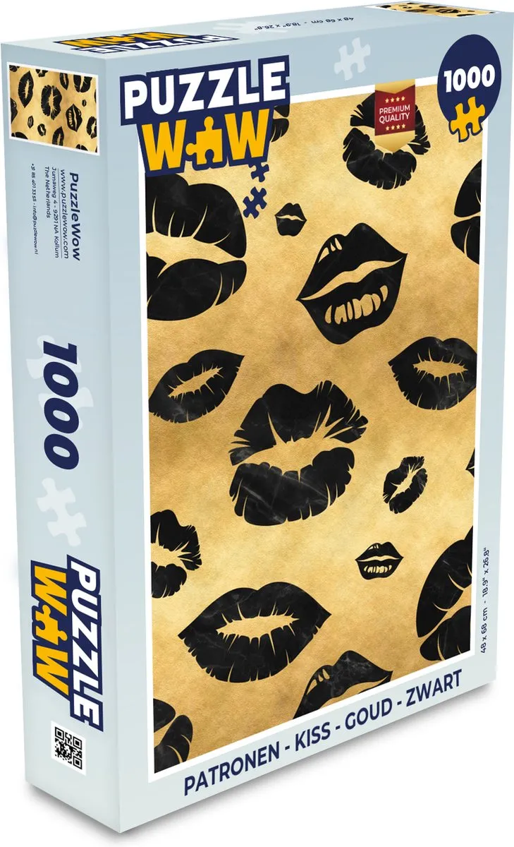 PuzzleWow Kiss Legpuzzel 1000 Stuks - Multicolor