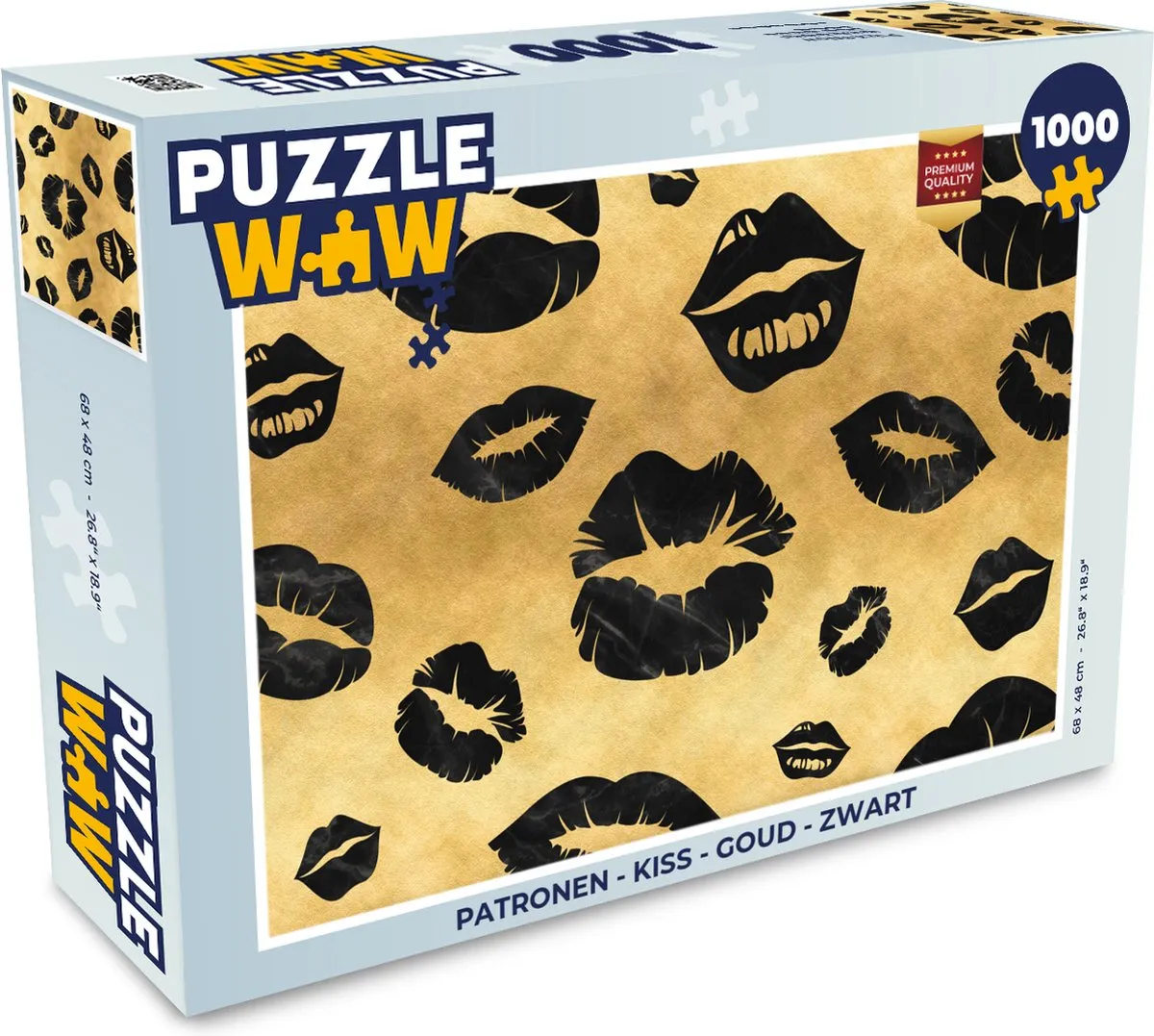 PuzzleWow Kiss Legpuzzel 1000 Stuks - Multicolor