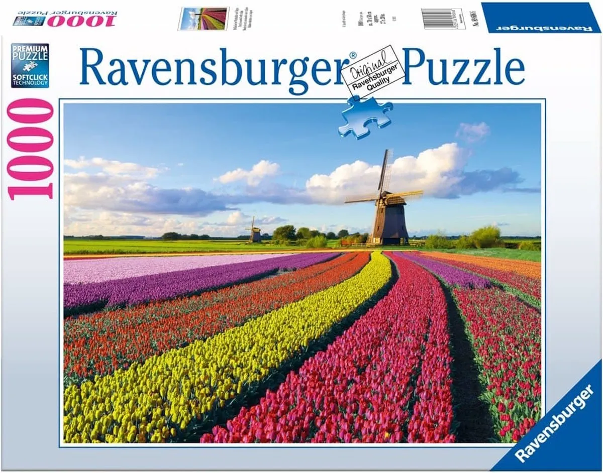 Ravensburger Hollandse Windmolen Legpuzzel 1000 Stuks RAV-896066 - Multicolor