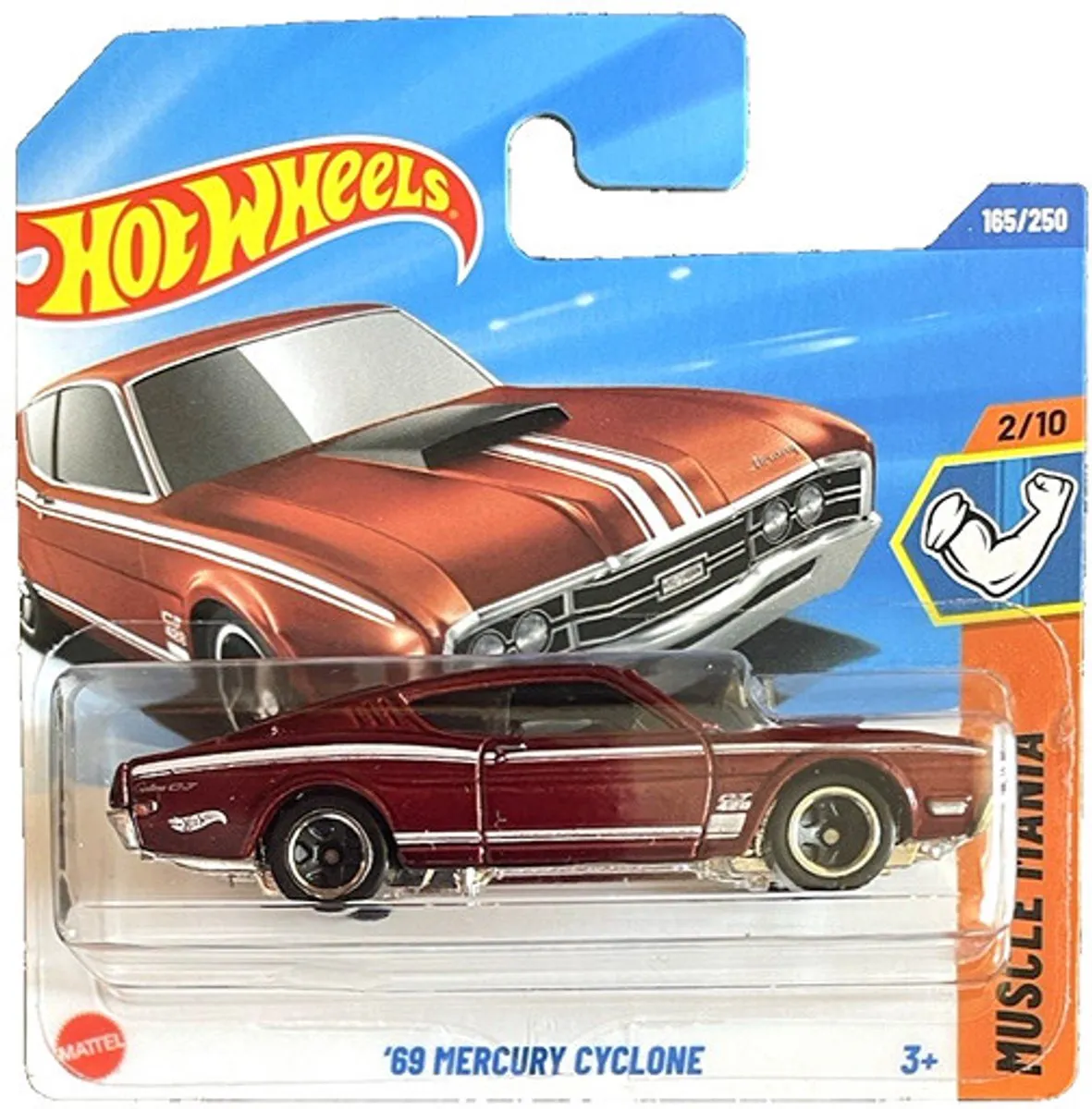 Hot Wheels 1969 Mercury Cyclone Muscle Mania 2/10 - Metallic Red
