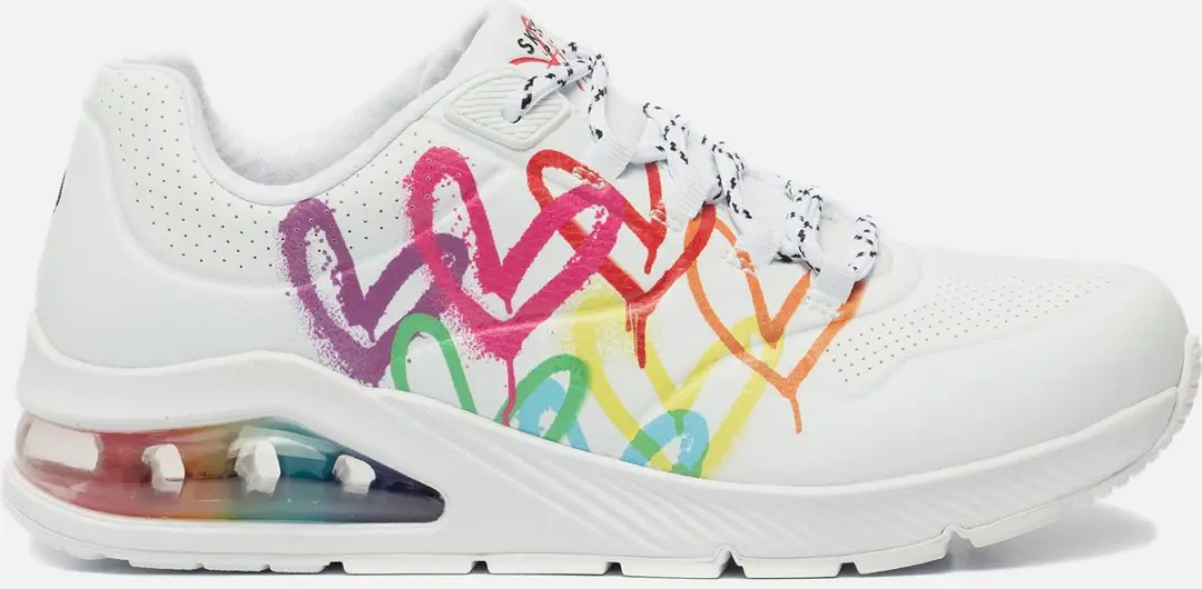 Skechers Uno 2 Floating Love Sneakers wit