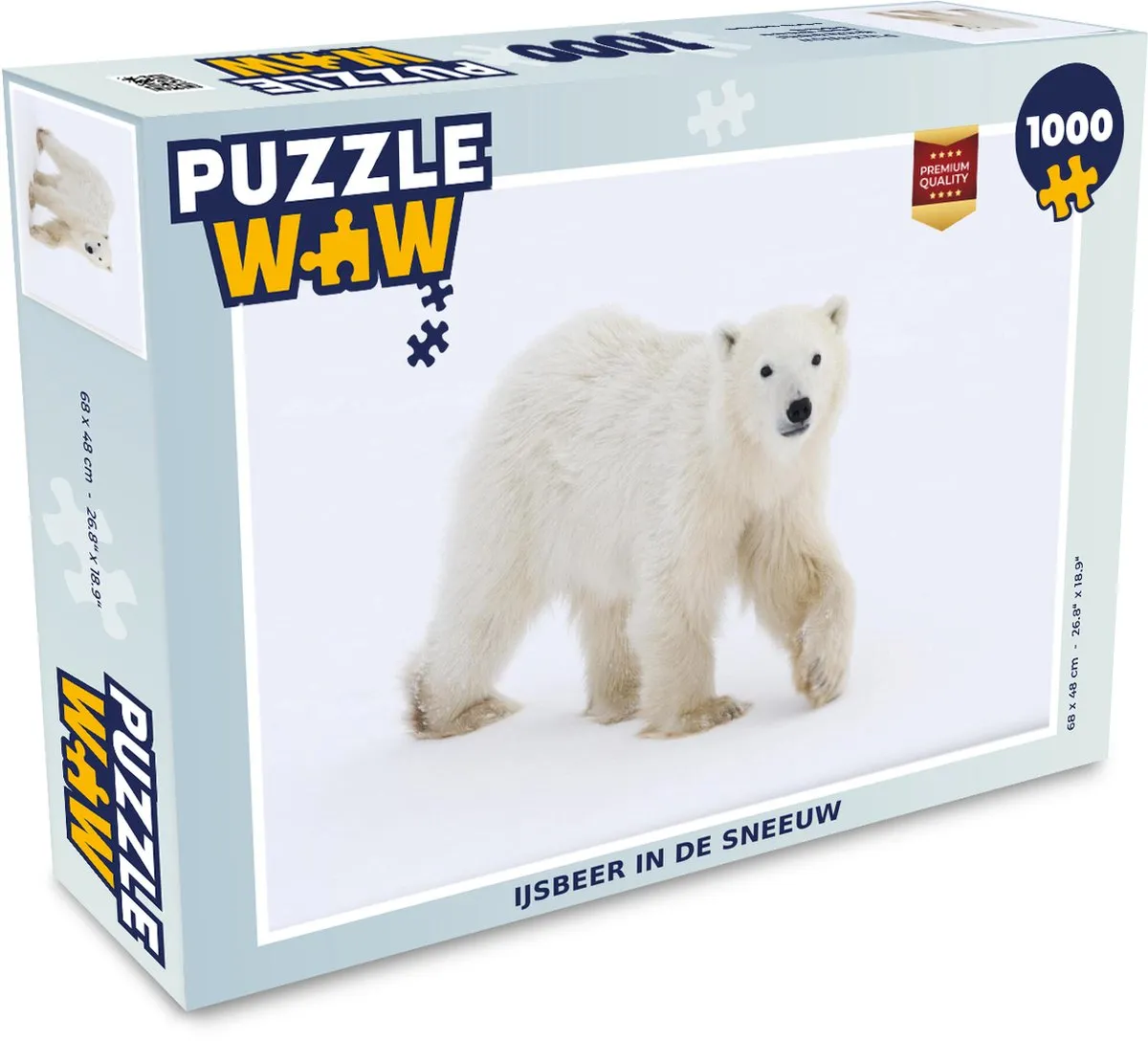 PuzzleWow IJsbeer Legpuzzel 1000 Stuks - Multicolor