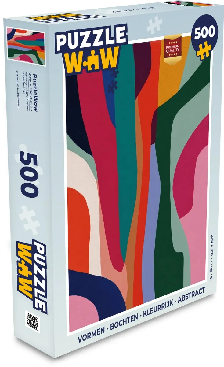 PuzzleWow Abstract Golven Legpuzzel 500 Stuks - 8721406851950