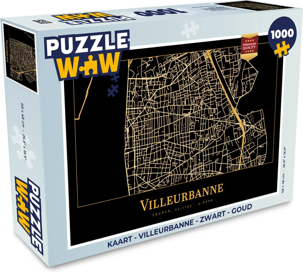 PuzzleWow Villeurbanne Legpuzzel 1000 Stuks