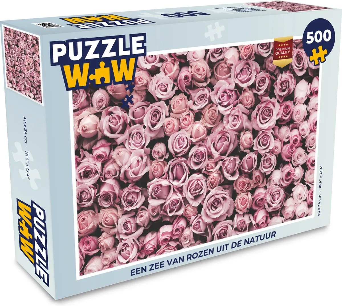 PuzzleWow Botanische Rozen Legpuzzel 500 Stuks - Multicolor