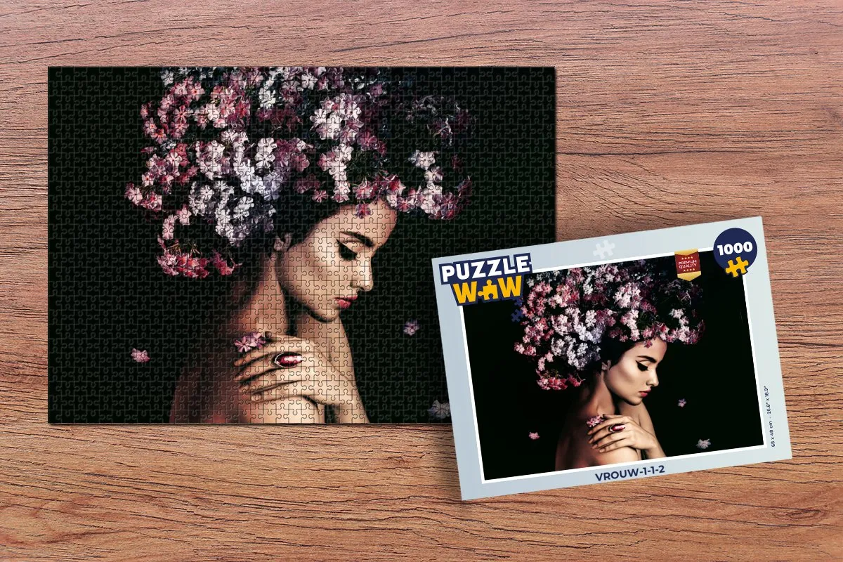 PuzzleWow Bloesem Vrouw Legpuzzel 1000 Stuks - Multicolor