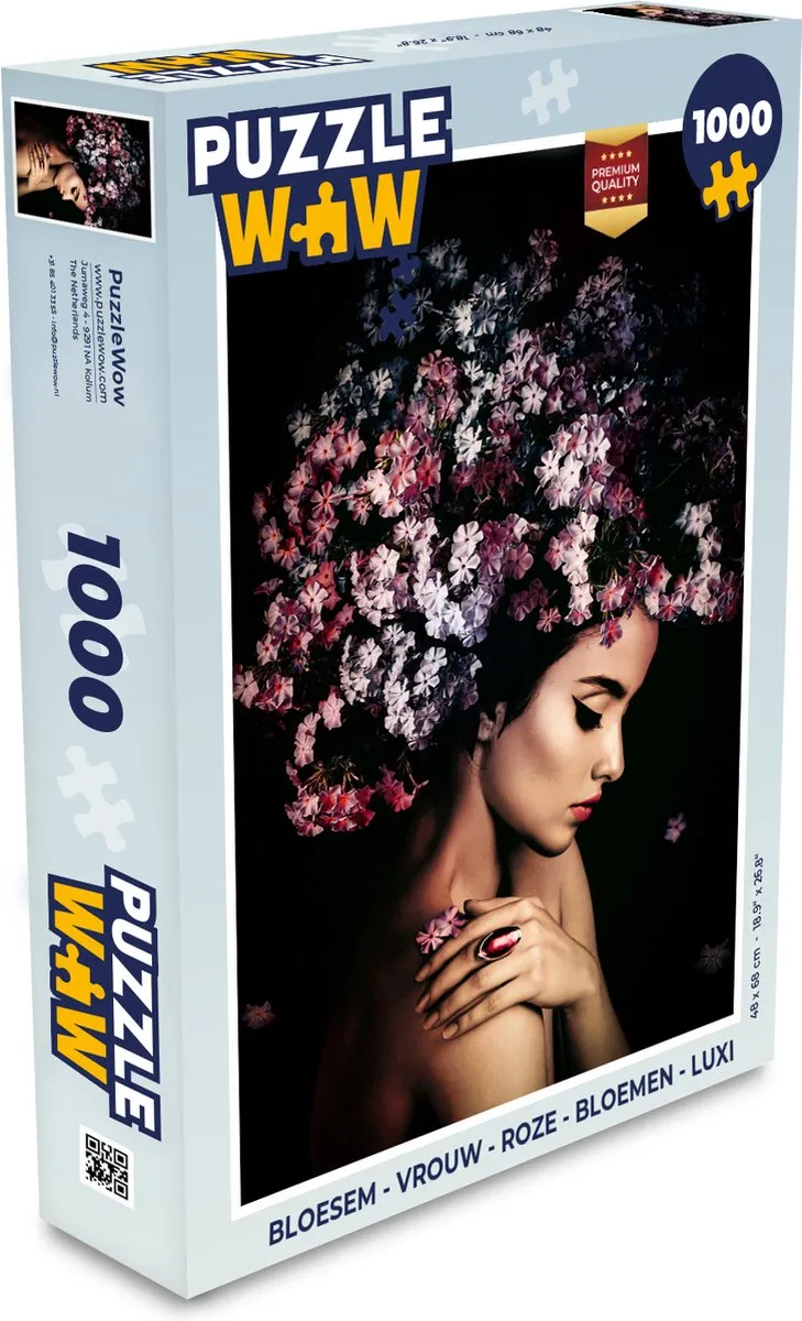 PuzzleWow Bloesem Vrouw Legpuzzel 1000 Stuks - Multicolor