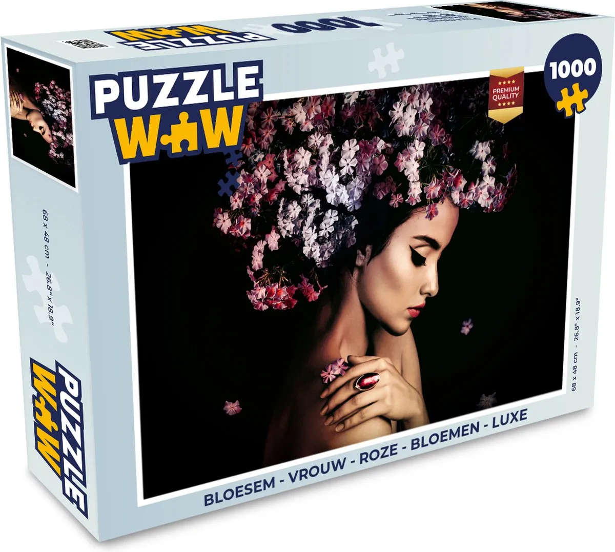 PuzzleWow Bloesem Vrouw Legpuzzel 1000 Stuks - Multicolor
