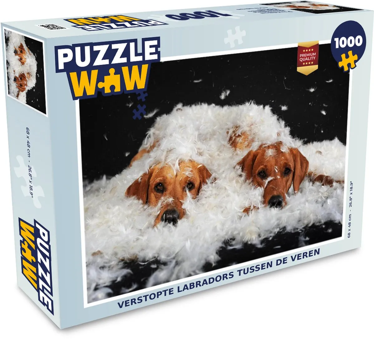 PuzzleWow Verstopte Labradors Legpuzzel 1000 Stuks