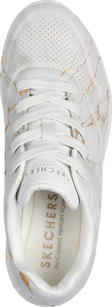 Skechers Uno Marbel Marvel Dames Sneakers - Wit - afbeelding 5 van 6