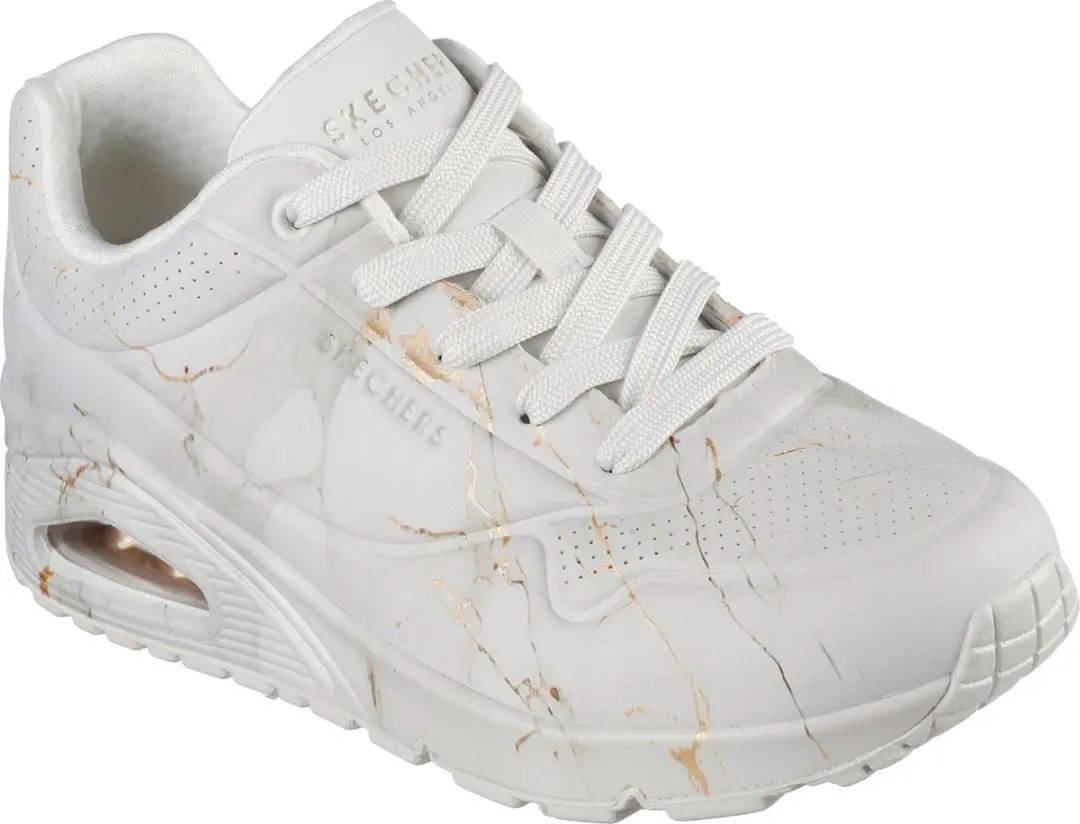 Skechers Uno Marbel Marvel Dames Sneakers - Wit - afbeelding 4 van 6