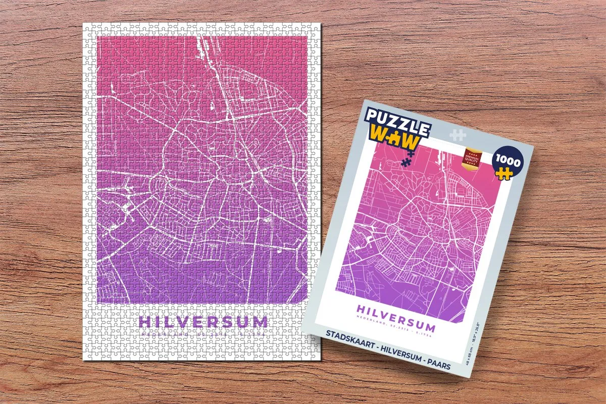 PuzzleWow Hilversum Legpuzzel 1000 Stuks - Multicolor
