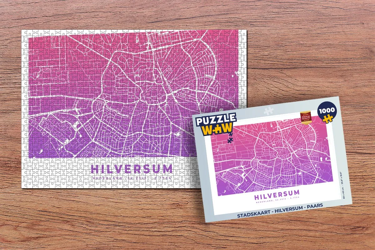 PuzzleWow Hilversum Legpuzzel 1000 Stuks - Multicolor