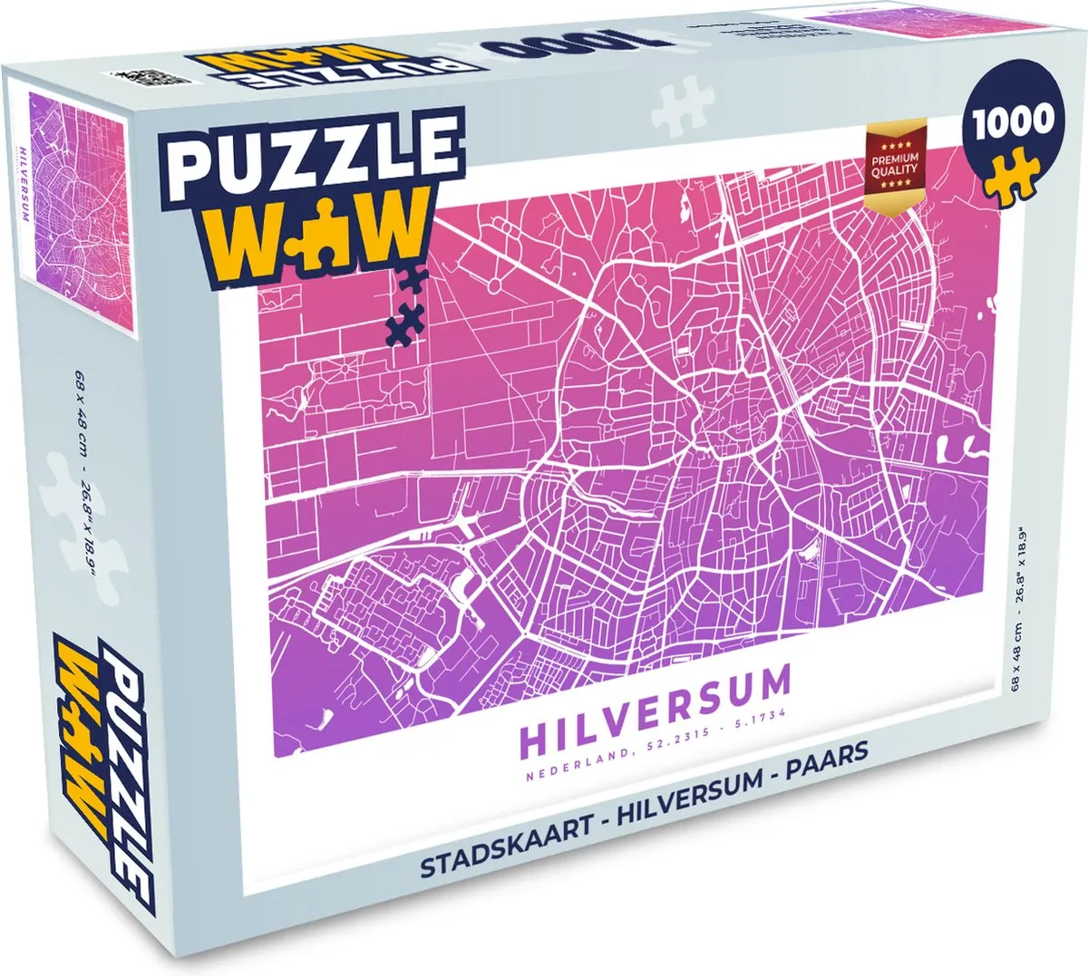 PuzzleWow Hilversum Legpuzzel 1000 Stuks - Multicolor