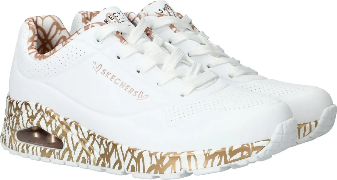 Skechers UNO Loving Love Dames Sneakers 107517 - Wit - afbeelding 4 van 6