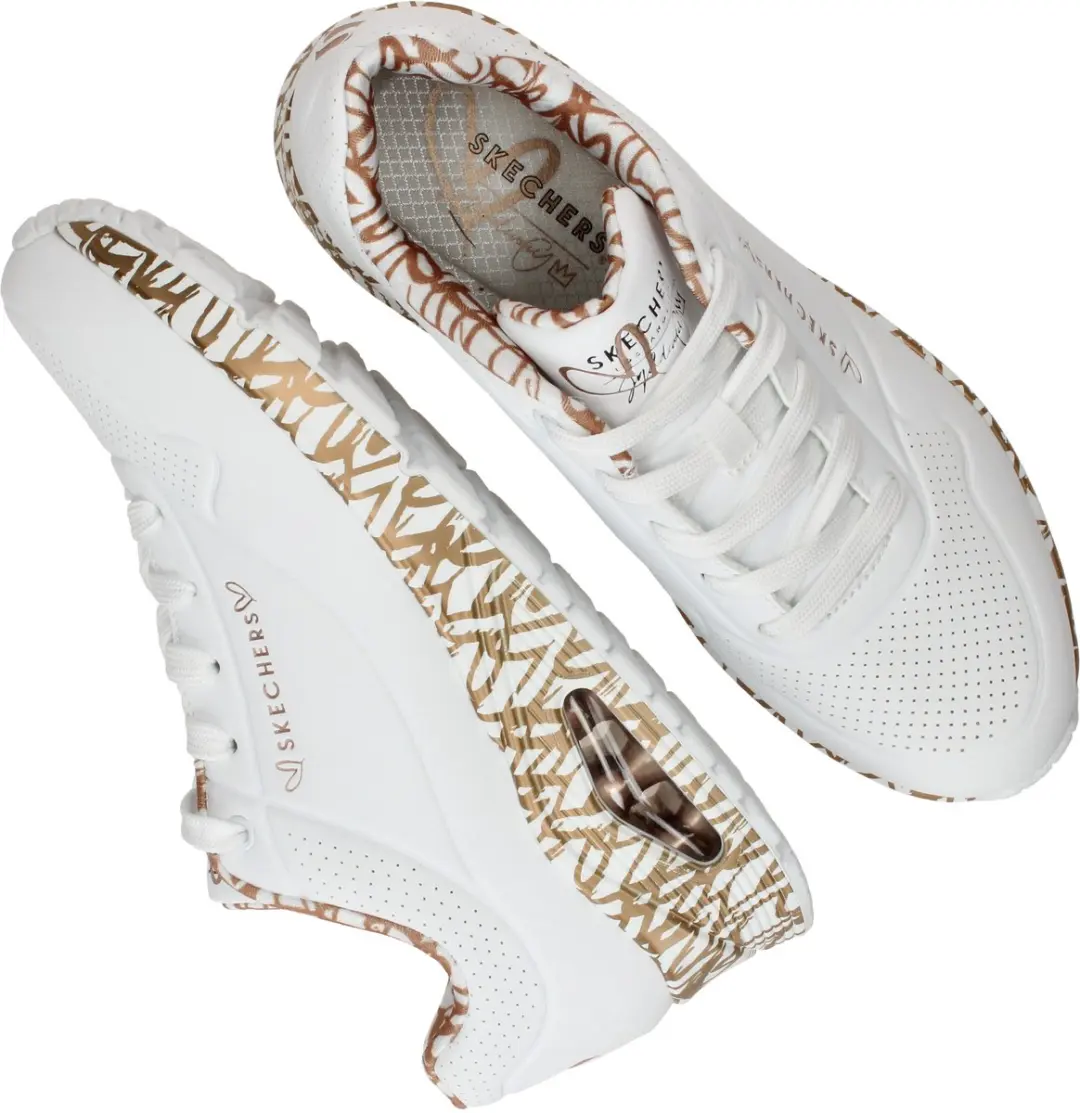 Skechers UNO Loving Love Dames Sneakers 107517 - Wit - afbeelding 5 van 6