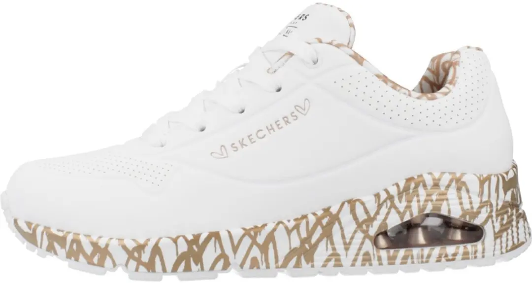 Skechers UNO Loving Love Dames Sneakers 107517 - Wit - afbeelding 2 van 6