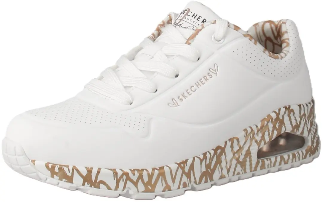 Skechers UNO Loving Love Dames Sneakers 107517 - Wit - afbeelding 3 van 6