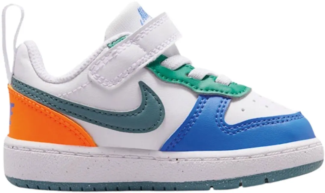 Nike Court Borough Low Recraft (TD) Sneakers - 23.5 - Wit/Blauw/Groen/Geel/Grijs - afbeelding 6 van 6