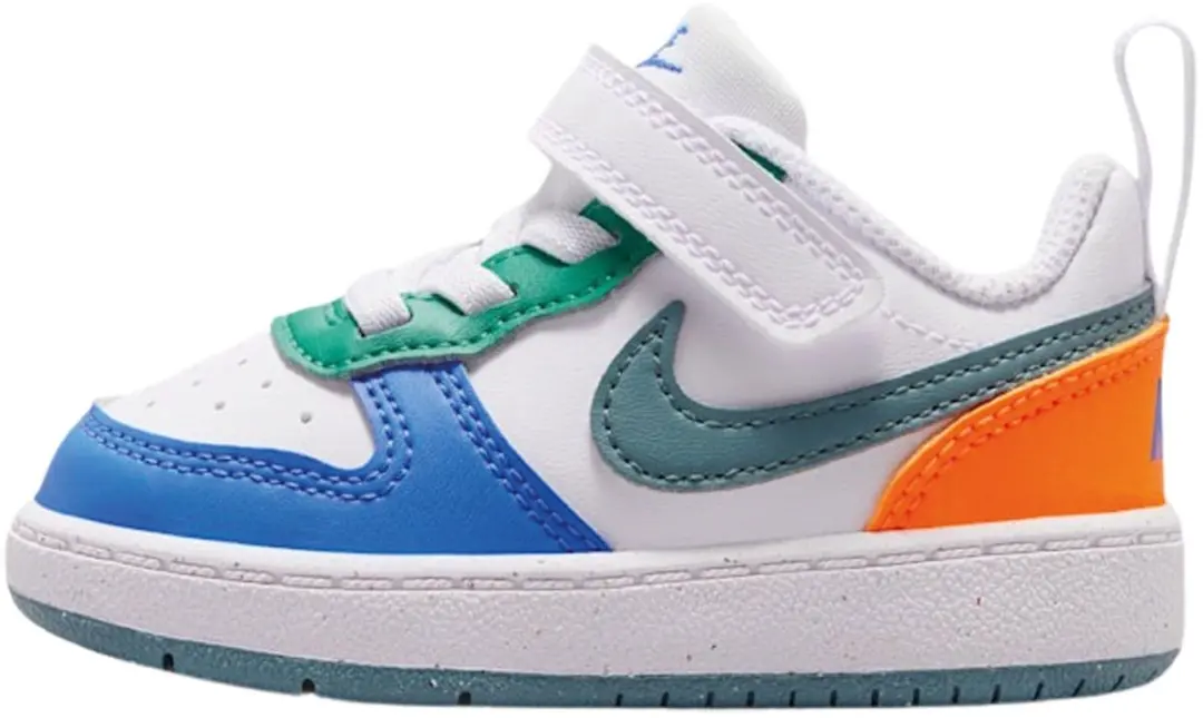 Nike Court Borough Low Recraft (TD) Sneakers - 23.5 - Wit/Blauw/Groen/Geel/Grijs - afbeelding 5 van 6