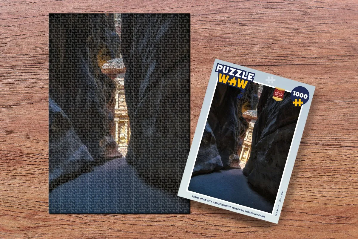 PuzzleWow Petra Rose City Handelsroute Jordanië Legpuzzel 1000 Stuks - Multicolor