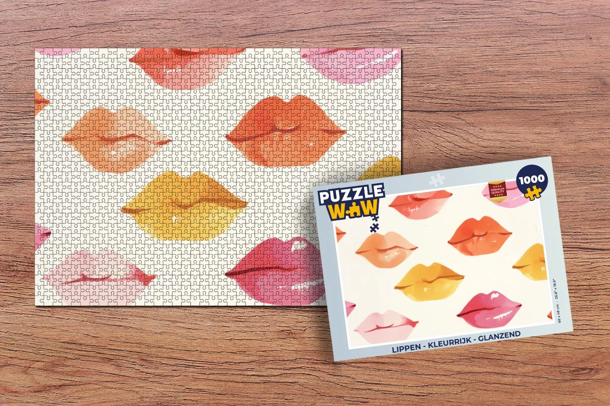 PuzzleWow Lippen Glanzend Legpuzzel 1000 Stuks - MPN 8721375317112