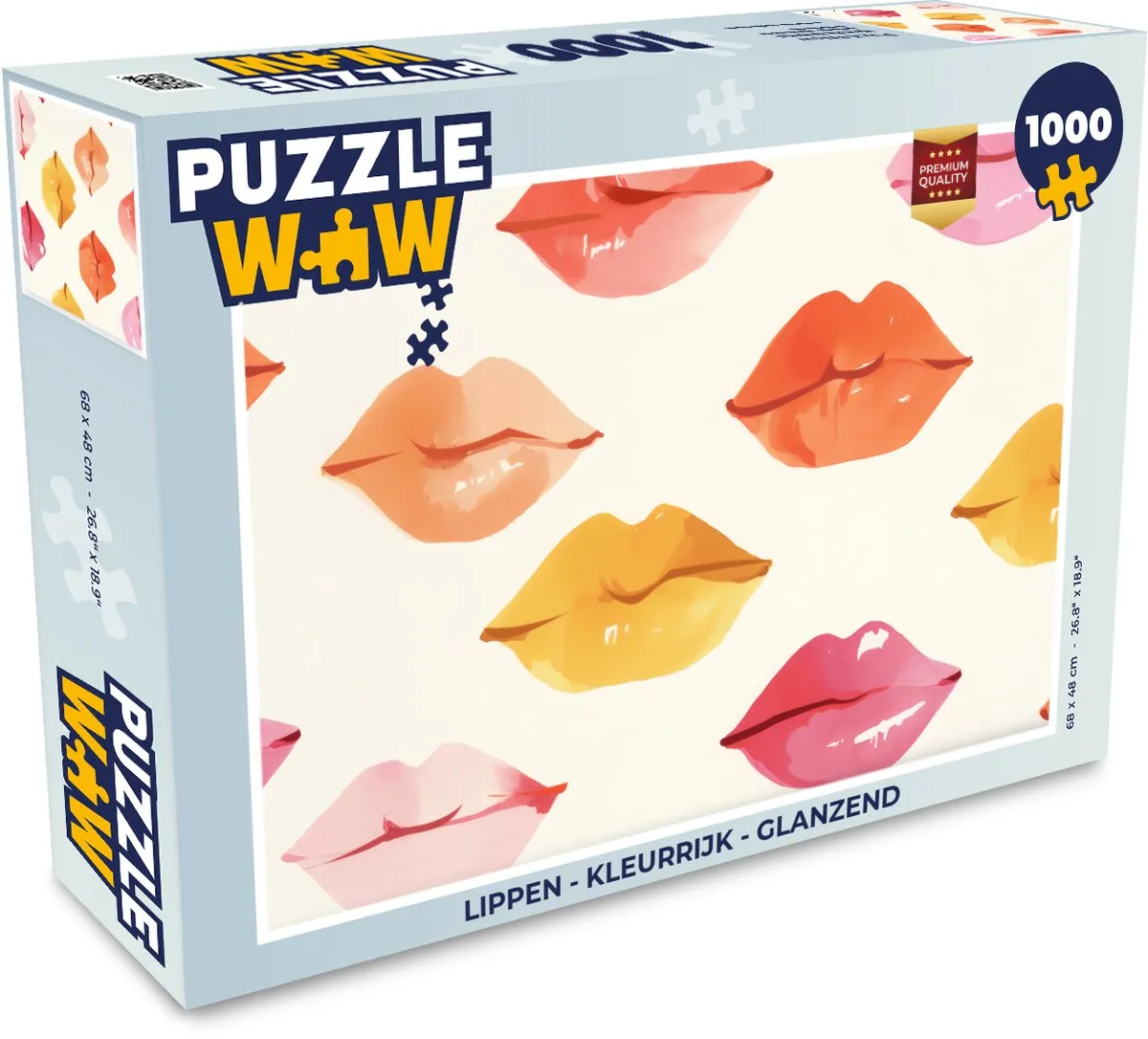 PuzzleWow Lippen Glanzend Legpuzzel 1000 Stuks - MPN 8721375317112