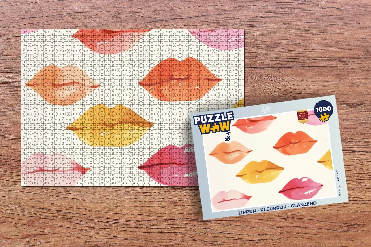 PuzzleWow Lippen Glanzend Legpuzzel 1000 Stuks - MPN 8721375317112