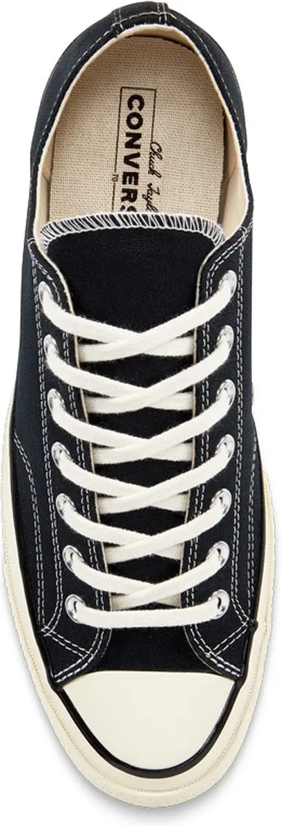 Converse Chuck 70 Classic Low Top Sneakers - Zwart/Wit - afbeelding 5 van 6