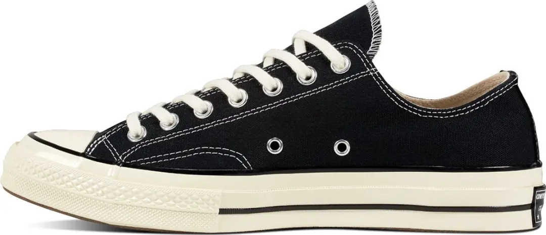 Converse Chuck 70 Classic Low Top Sneakers - Zwart/Wit - afbeelding 3 van 6