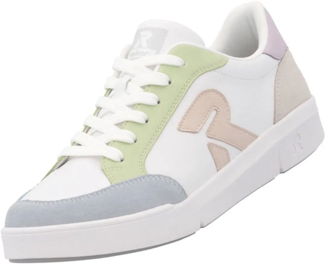 Rieker dames sneaker wit/multikleurig