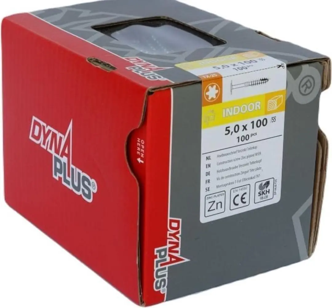 Dynaplus Torx 25 Tellerkopschroeven 5x100mm - 100 Stuks - Verzinkt - afbeelding 4 van 4