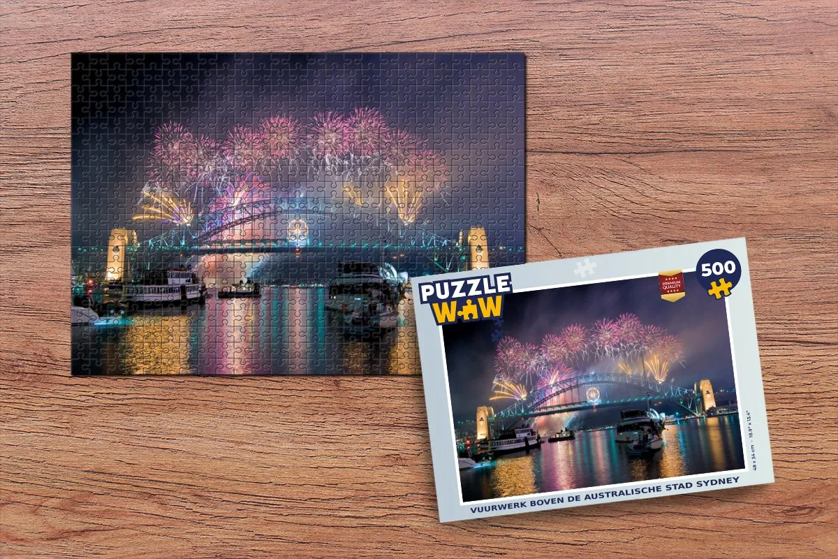 PuzzleWow Sydney Vuurwerk Legpuzzel 500 Stuks
