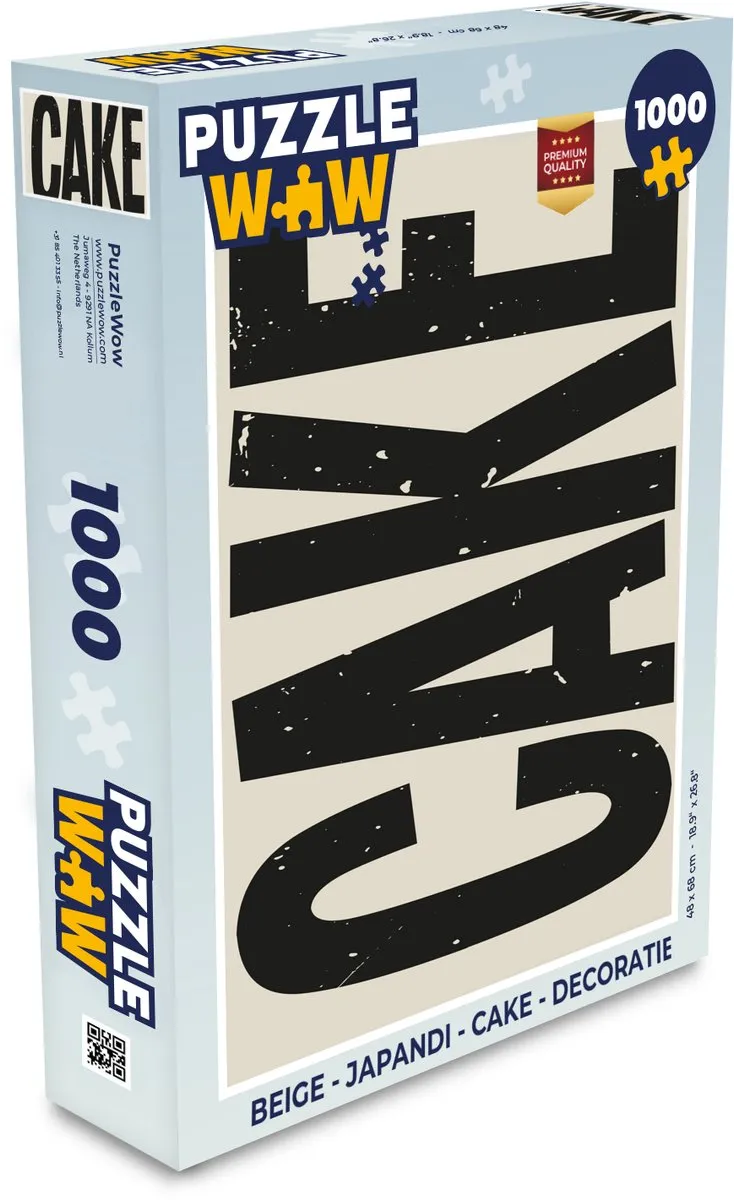 PuzzleWow Japandi Cake Legpuzzel 1000 Stuks