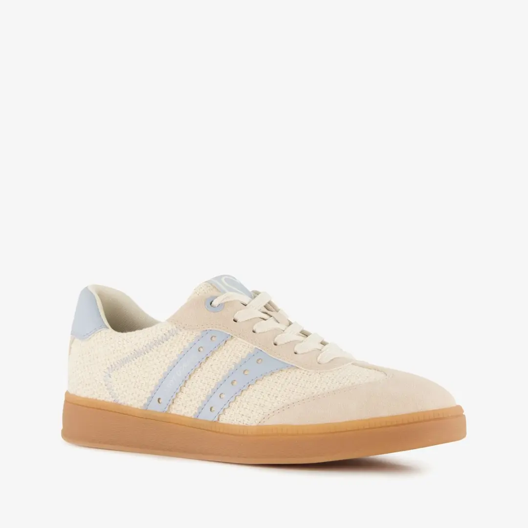 Marco Tozzi dames sneakers beige blauw